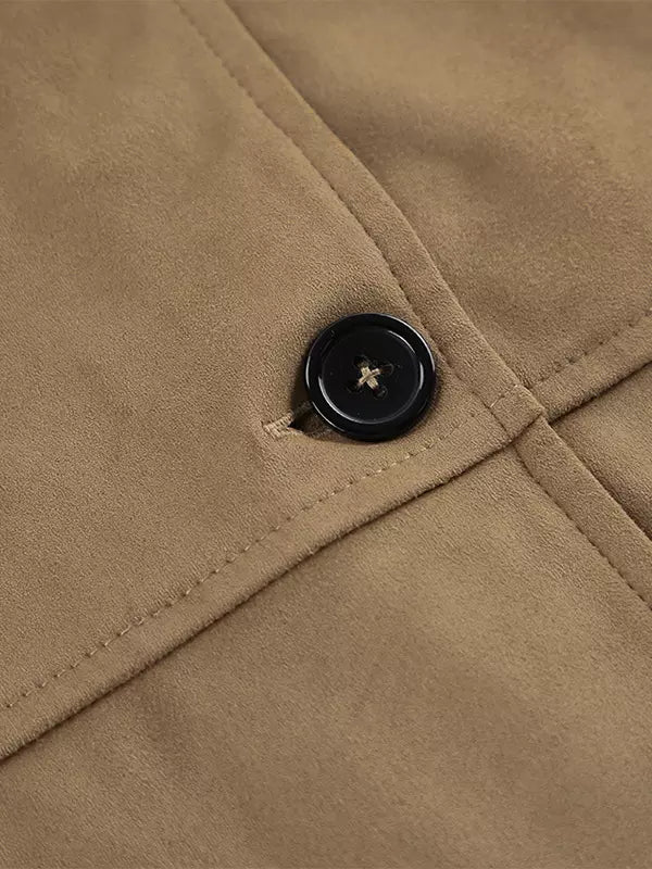 Vintage Cropped Suede Jacket For Women 2025