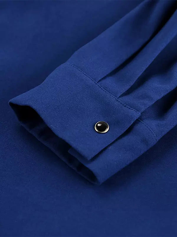 Klein Blue Midi Shacket In Autumn For Women 2025