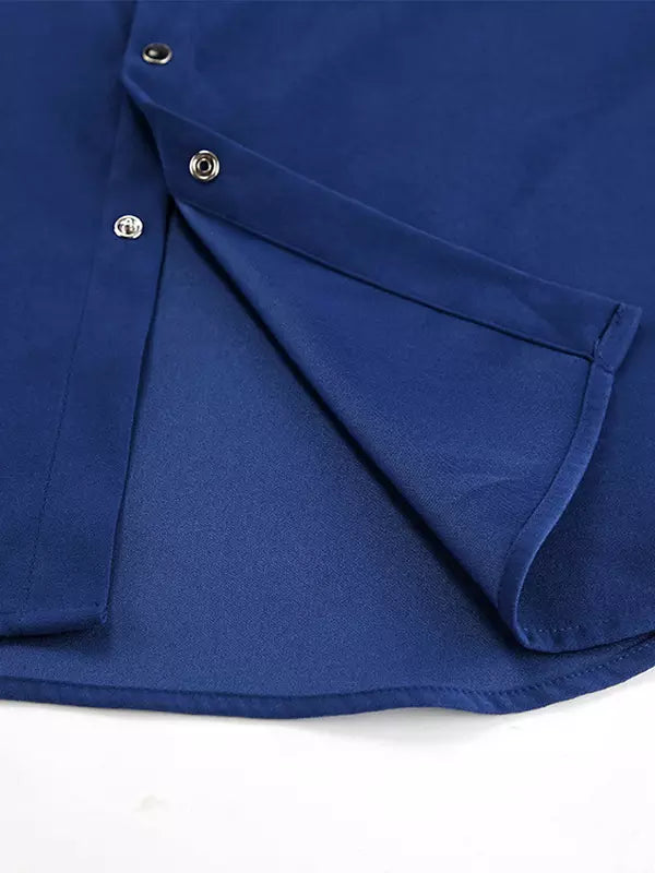 Klein Blue Midi Shacket In Autumn For Women 2025