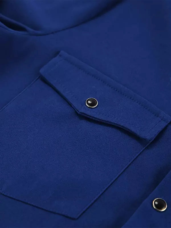 Klein Blue Midi Shacket In Autumn For Women 2025