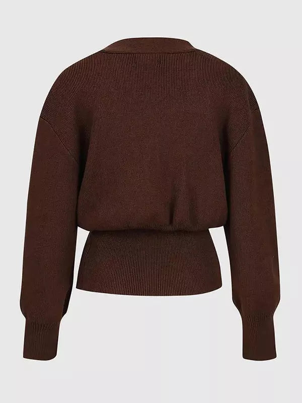 Sweaters Cardigans V-Neck One Button Long Sleeves Spring Casual Outerwear For Women 2025
