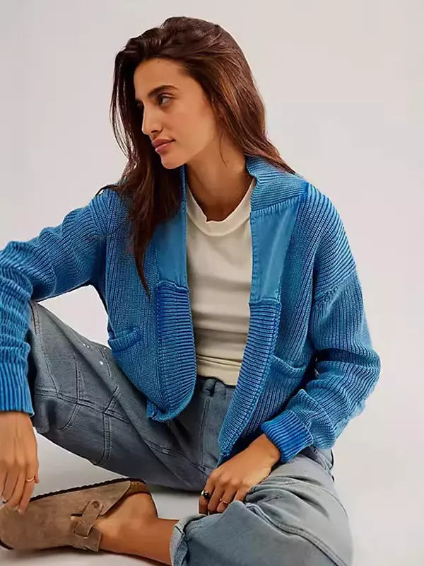Boho Patchwork Cardigan Loose Fit Short Jacket For Autumn 2025