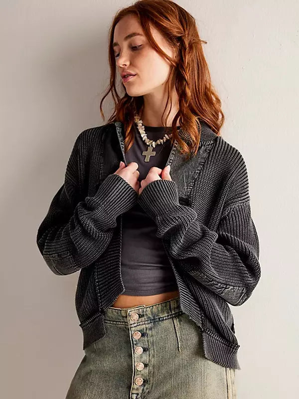 Boho Patchwork Cardigan Loose Fit Short Jacket For Autumn 2025